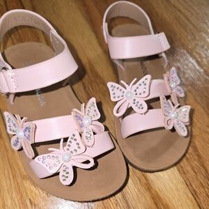 Charming Pink Butterfly Kids Sandals